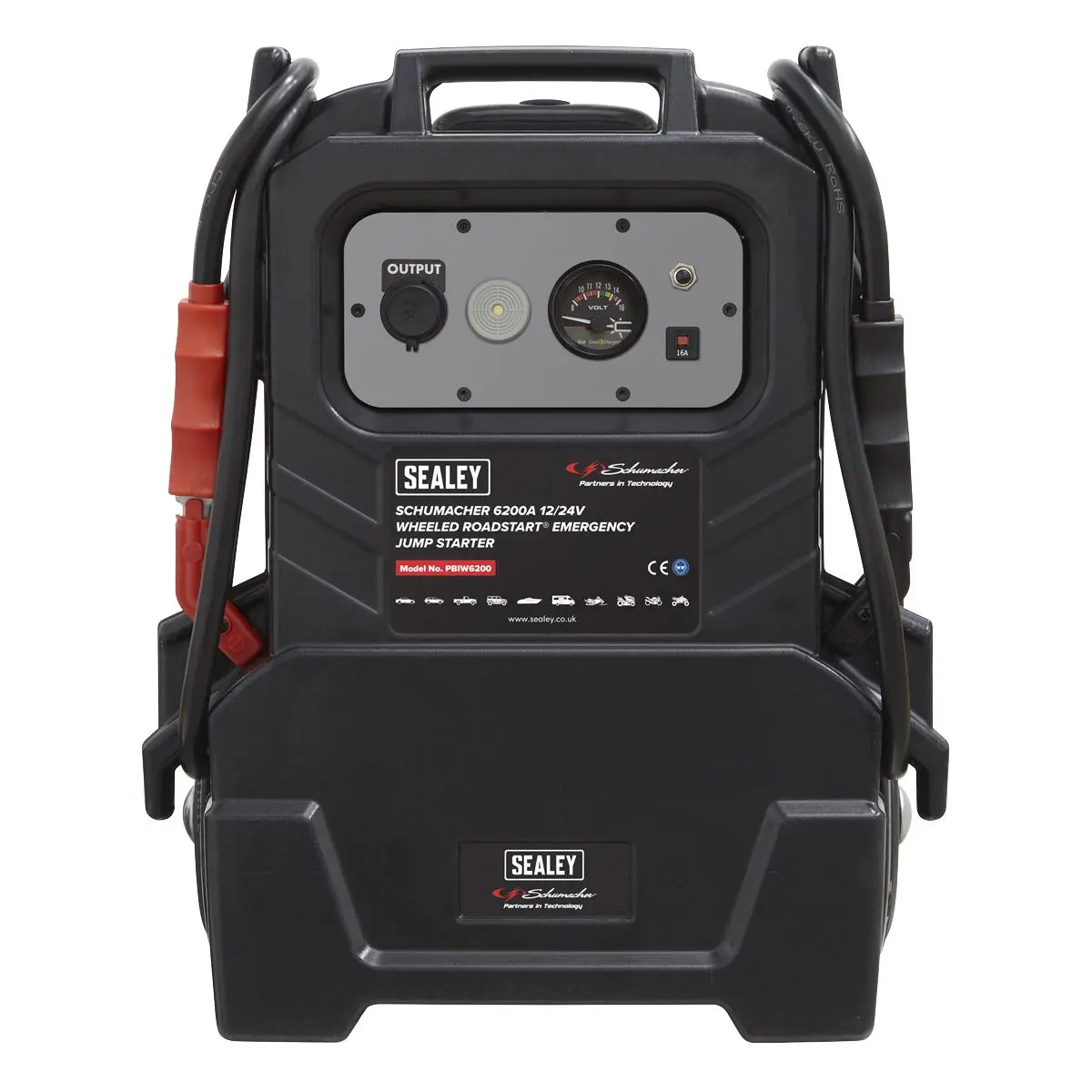 Sealey Schumacher Schumacher® Wheeled RoadStart® Emergency Jump Starter 12/24V 1500hp - Image 6