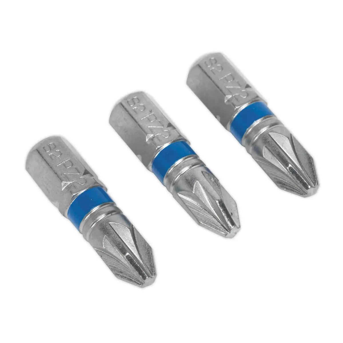 Sealey Screwdriver Bits Colour Coded S2 Steel 3 Pack Pozi Phillips Slotted 25mm 75mm - Image 46