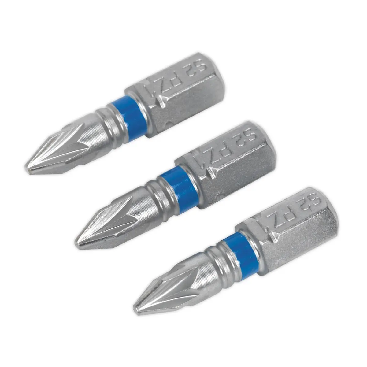 Sealey Screwdriver Bits Colour Coded S2 Steel 3 Pack Pozi Phillips Slotted 25mm 75mm - Image 51