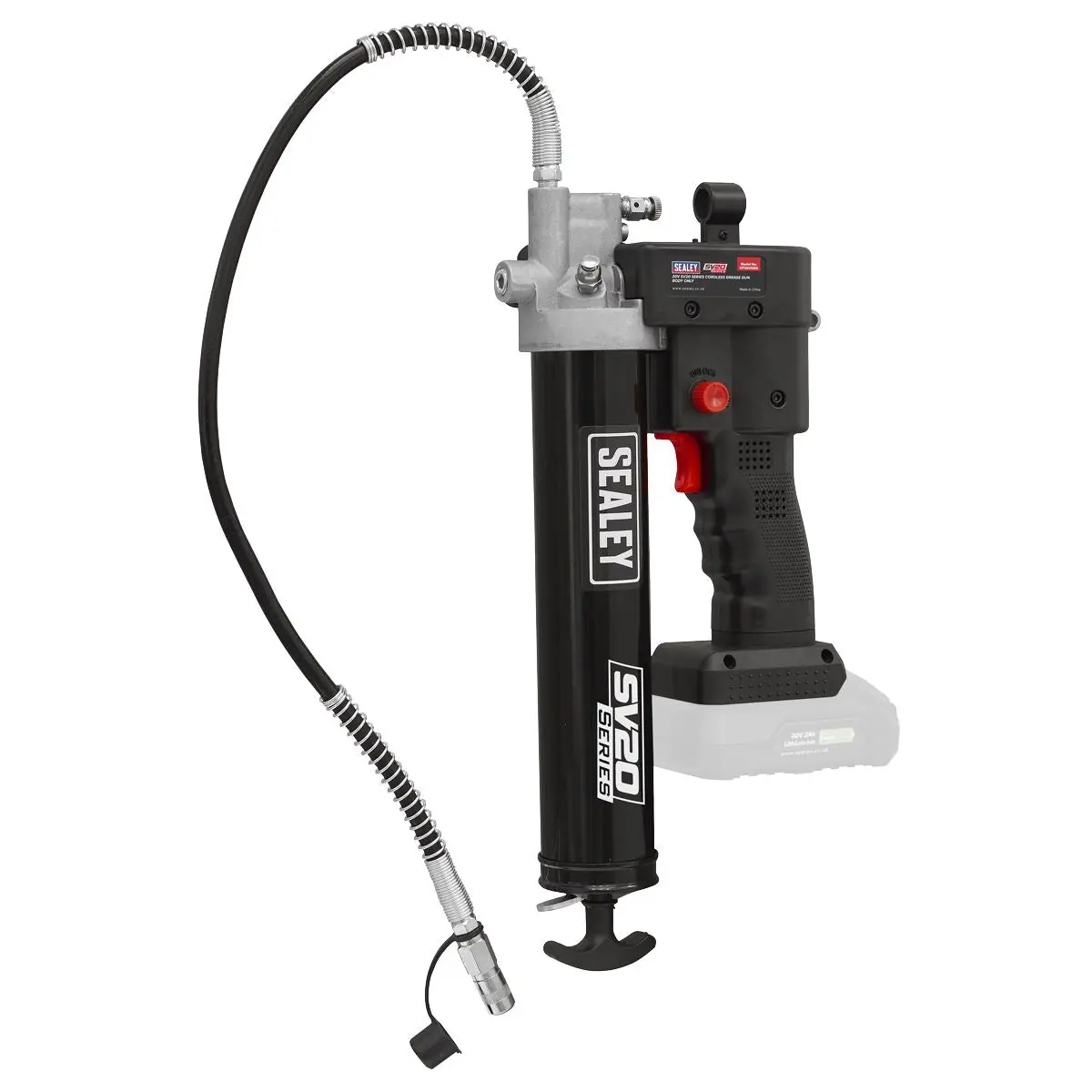 Sealey 20V SV20 Series Grease Gun Kit - 2 Batteries - Image 4