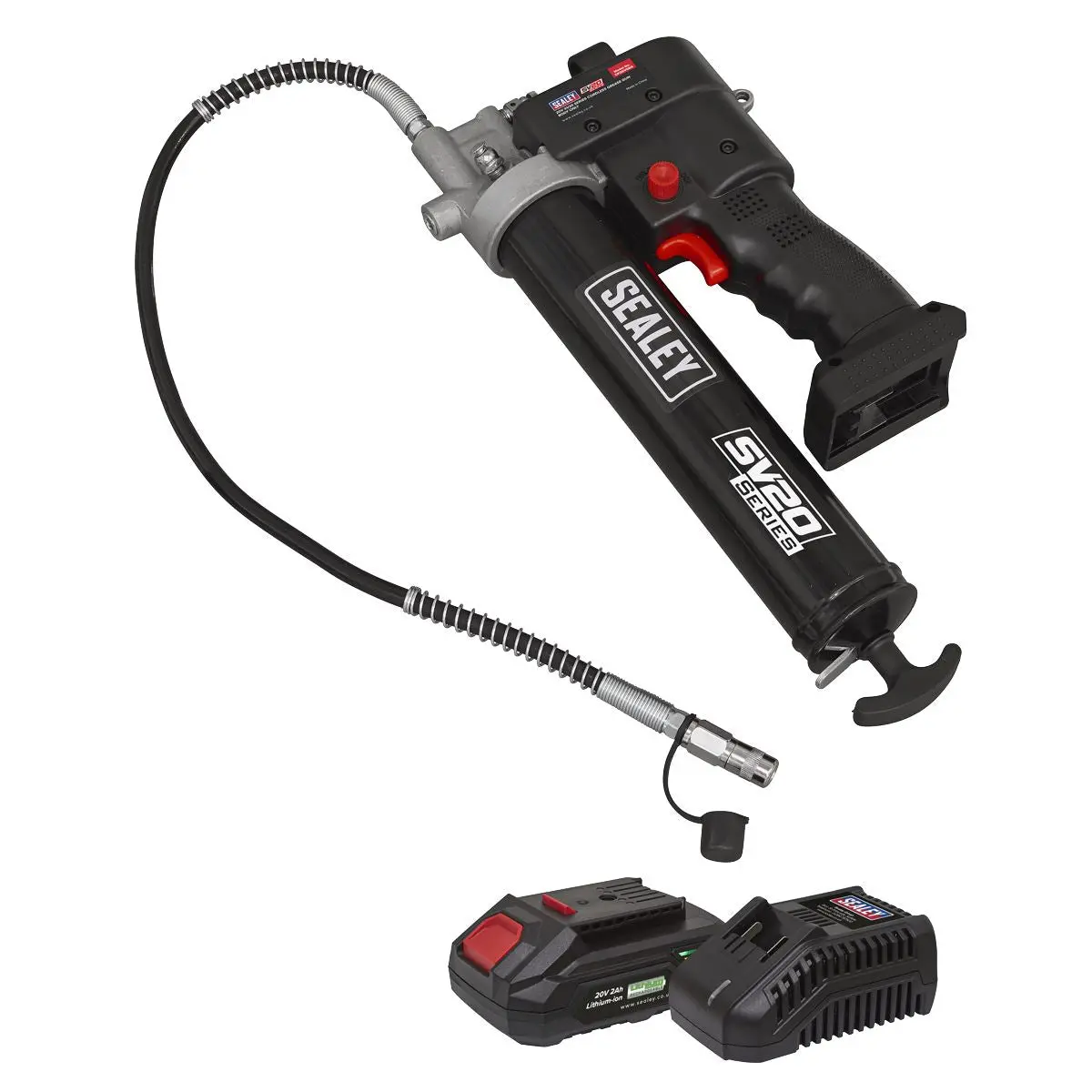 Sealey 20V 2Ah SV20 Series Grease Gun Kit - Image 8