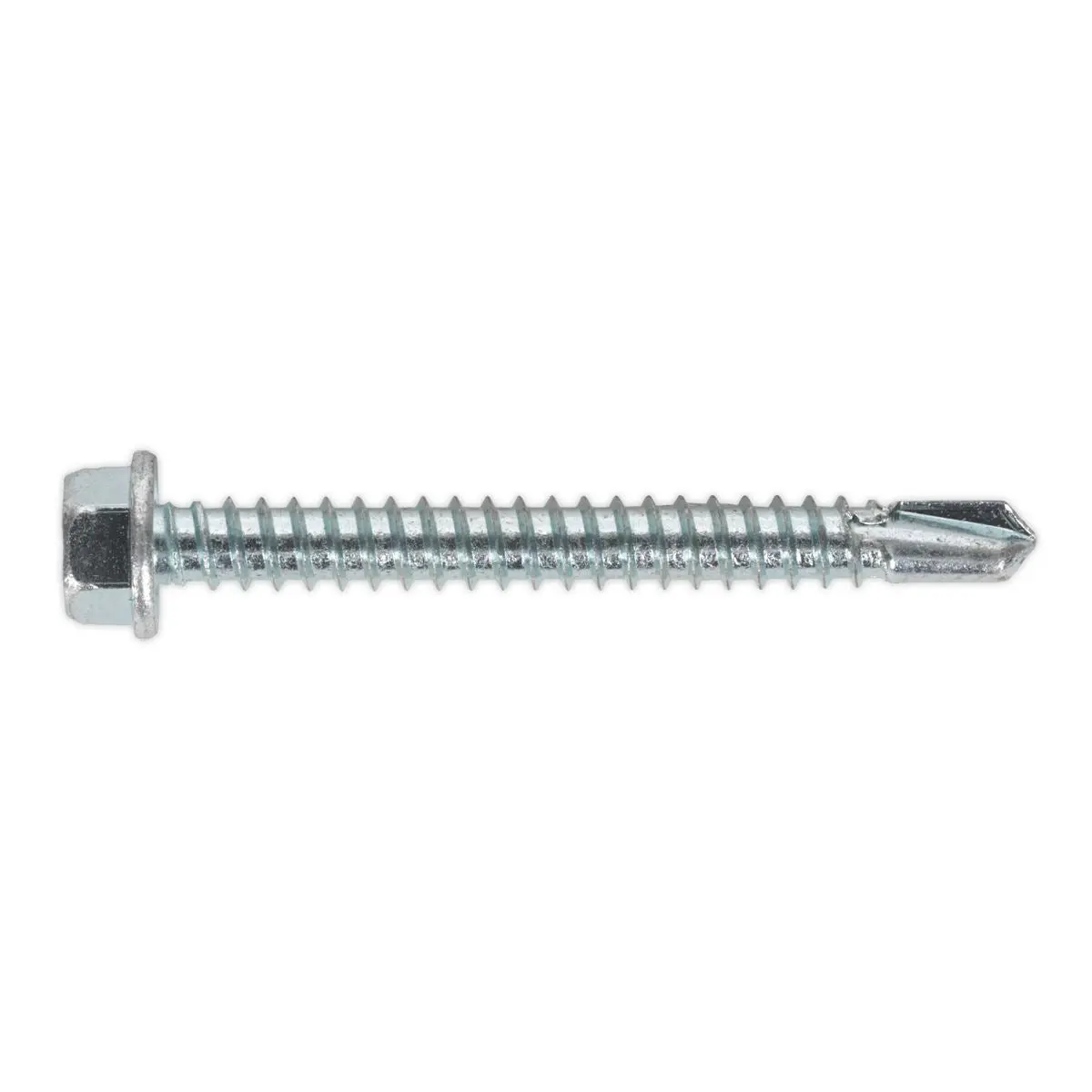 Sealey Self-Drilling Screw 5.5 x 50mm Hex Head Zinc Pack of 100