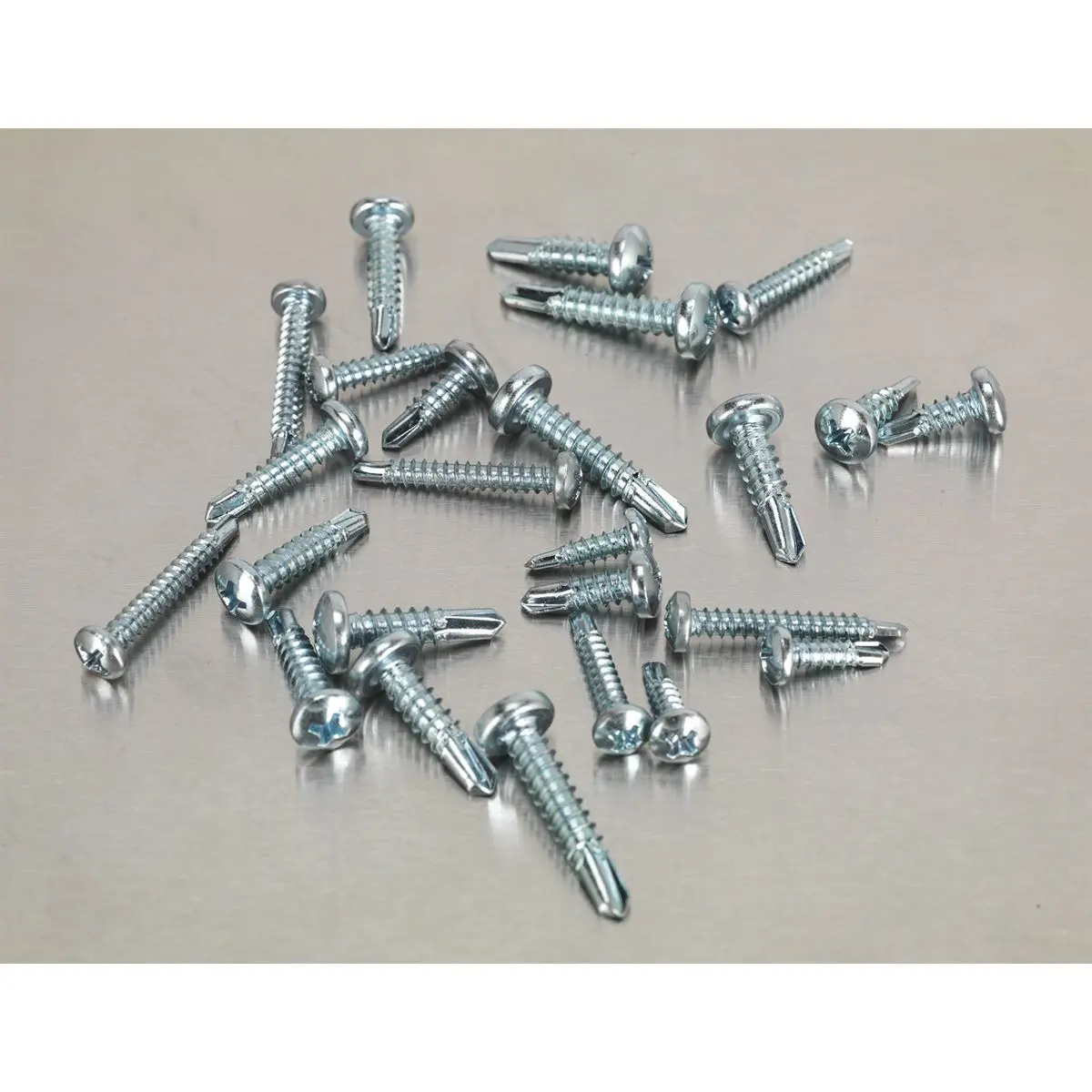 Sealey Self-Drilling Screw Assortment 500pc Pan Head Phillips Zinc - Image 2