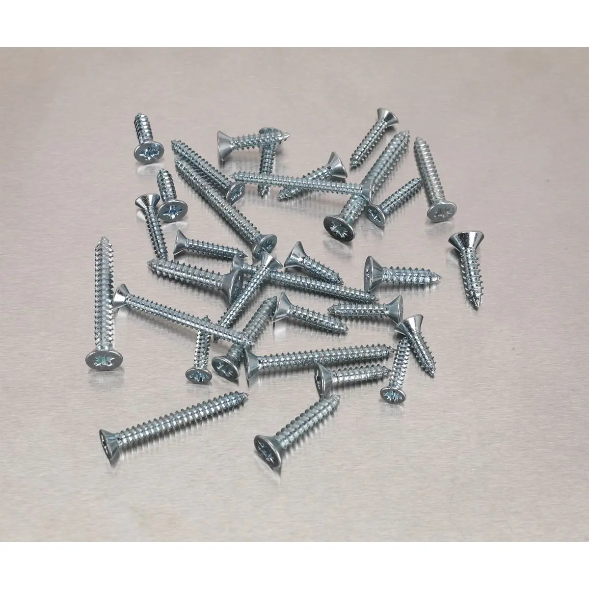 Sealey Self-Tapping Screw Assortment 600pc Countersunk Pozi Zinc - Image 2