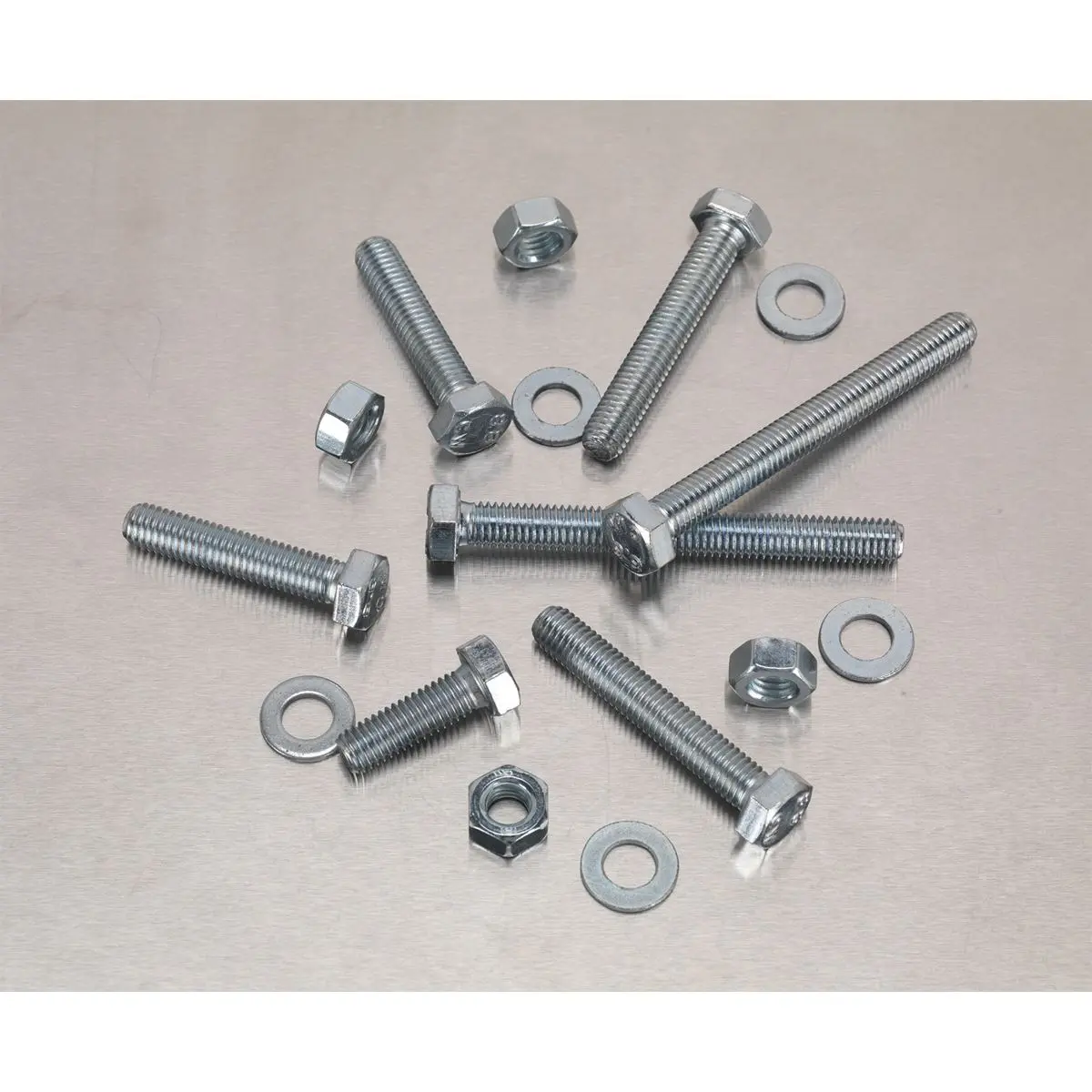 Sealey Setscrew, Nut & Washer Assortment 220pc High Tensile M8 Metric - Image 4