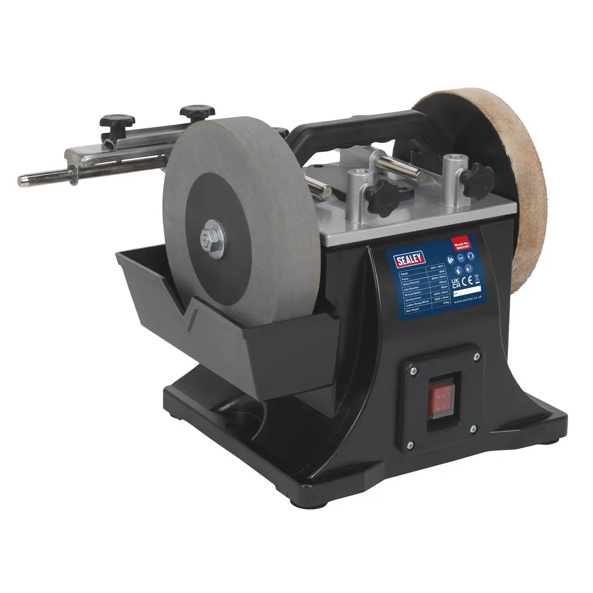 Sealey Sharpener Ø200mm with Honing Wheel 180W - Image 3