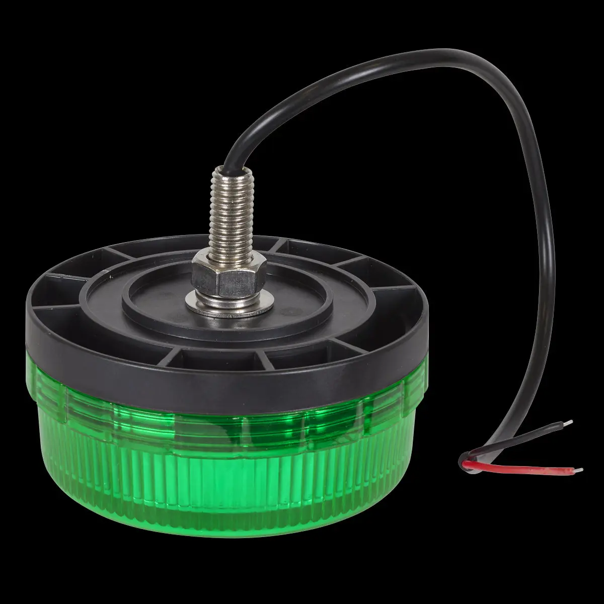 Sealey SMD LED Rotating Flashing Warning Beacon with 12mm Bolt Fixing - Green 12/24V - Image 2