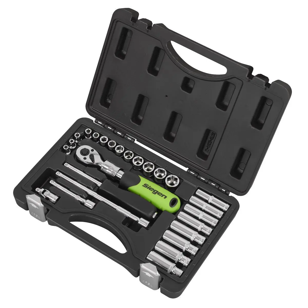 Sealey Socket Set Extendable Ratchet 1/4"Sq Drive 26pc - Image 3