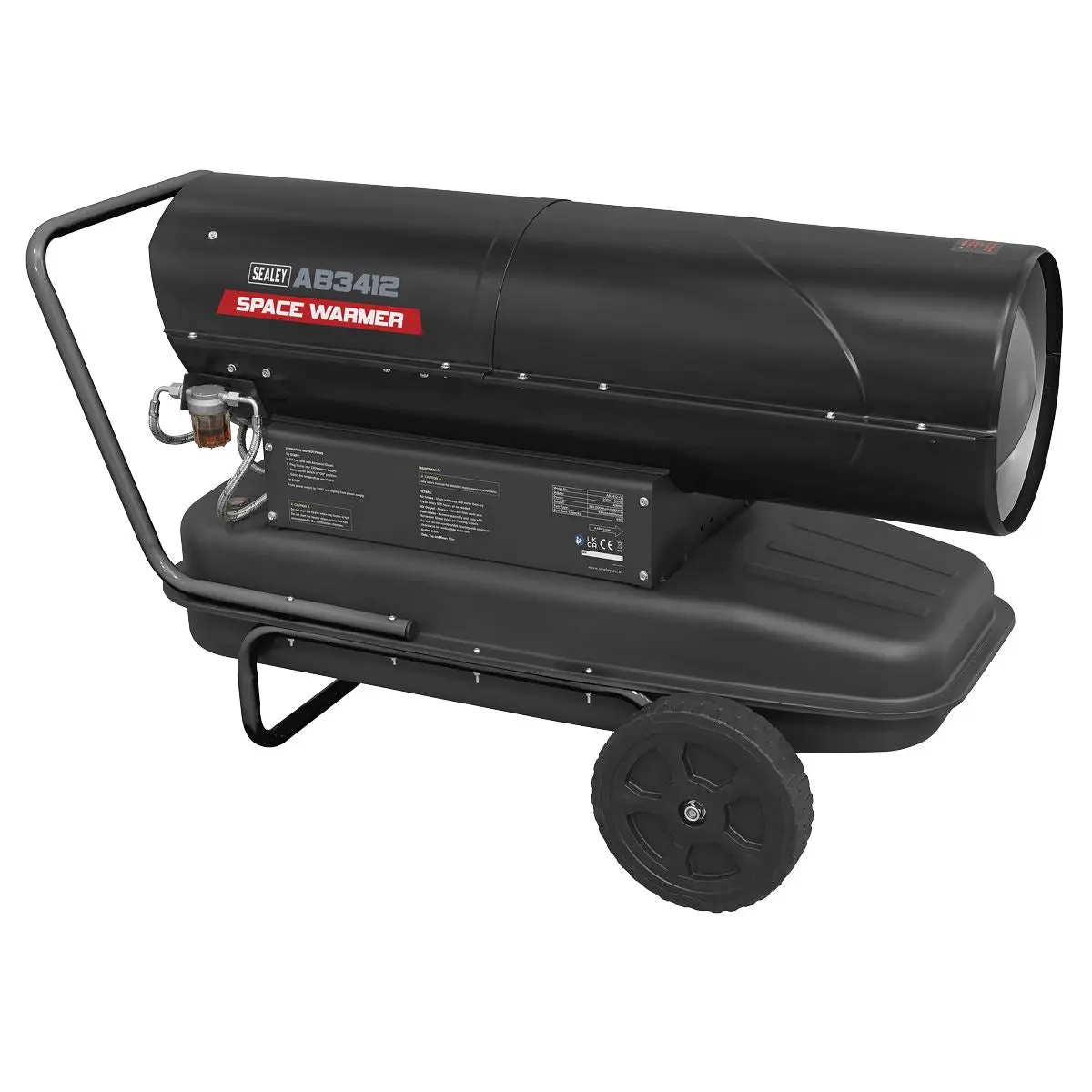 Sealey Space Warmer® Kerosene/Diesel Heater with Wheels 340,000Btu/hr - Image 6