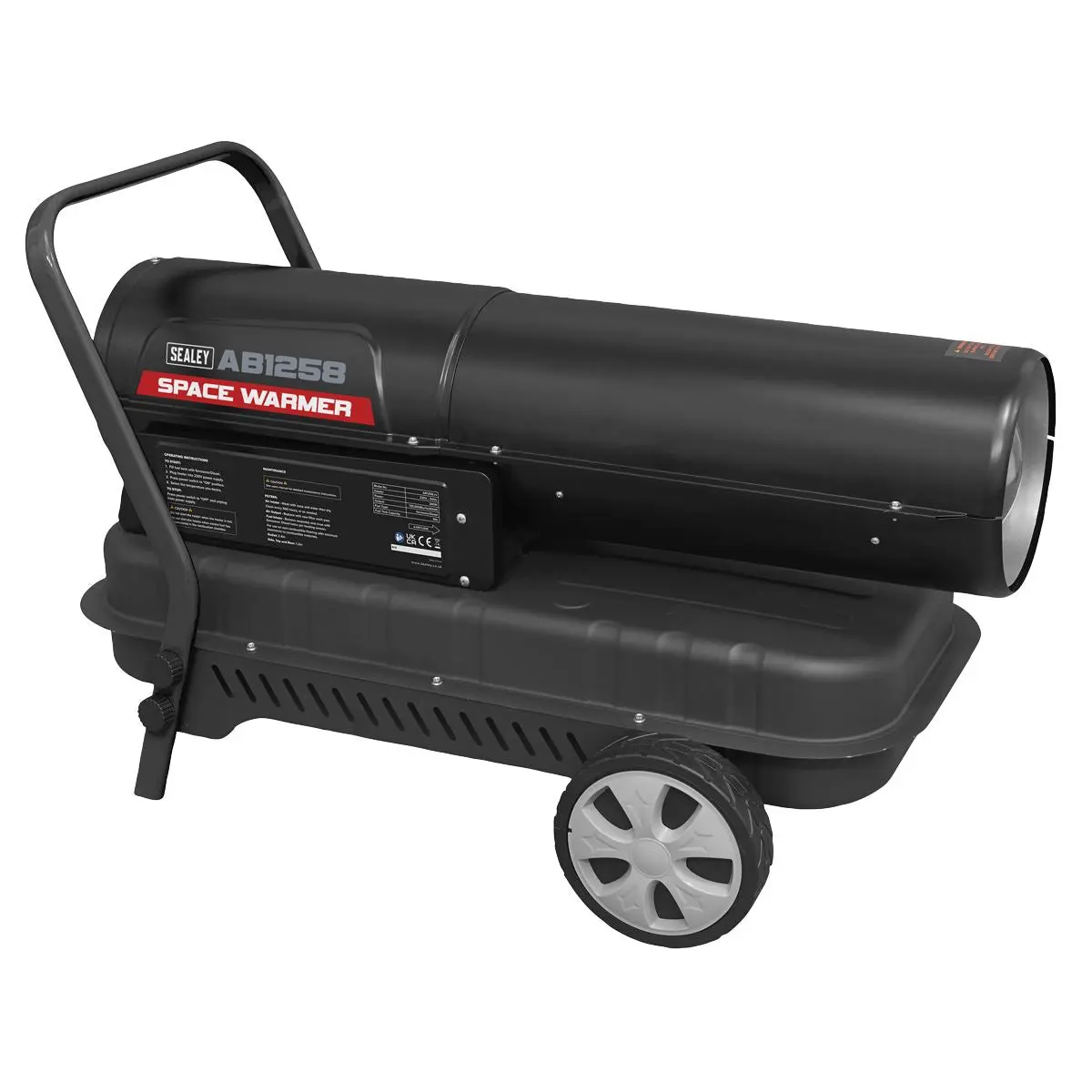 Sealey Space Warmer® Kerosene/Diesel Heater with Wheels 135,000Btu/hr - Image 3