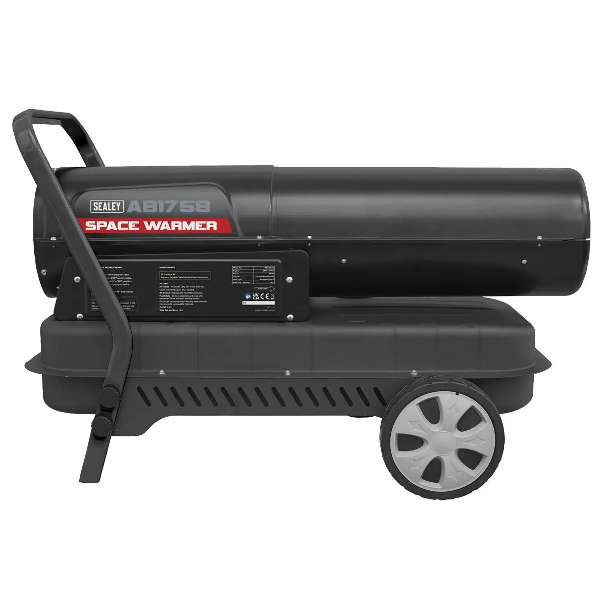 Sealey Space Warmer® Kerosene/Diesel Heater with Wheels 175,000Btu/hr - Image 5