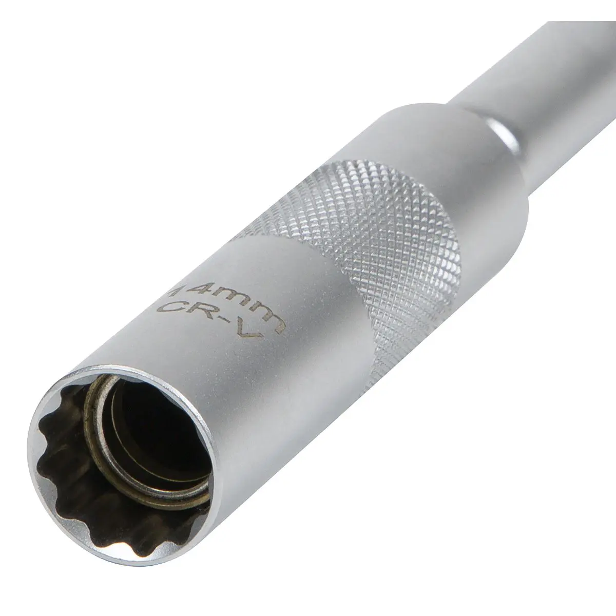 Sealey Spark Plug Socket with Universal Joint & Extension 3/8"Sq Drive 12-Point 14mm - Image 11