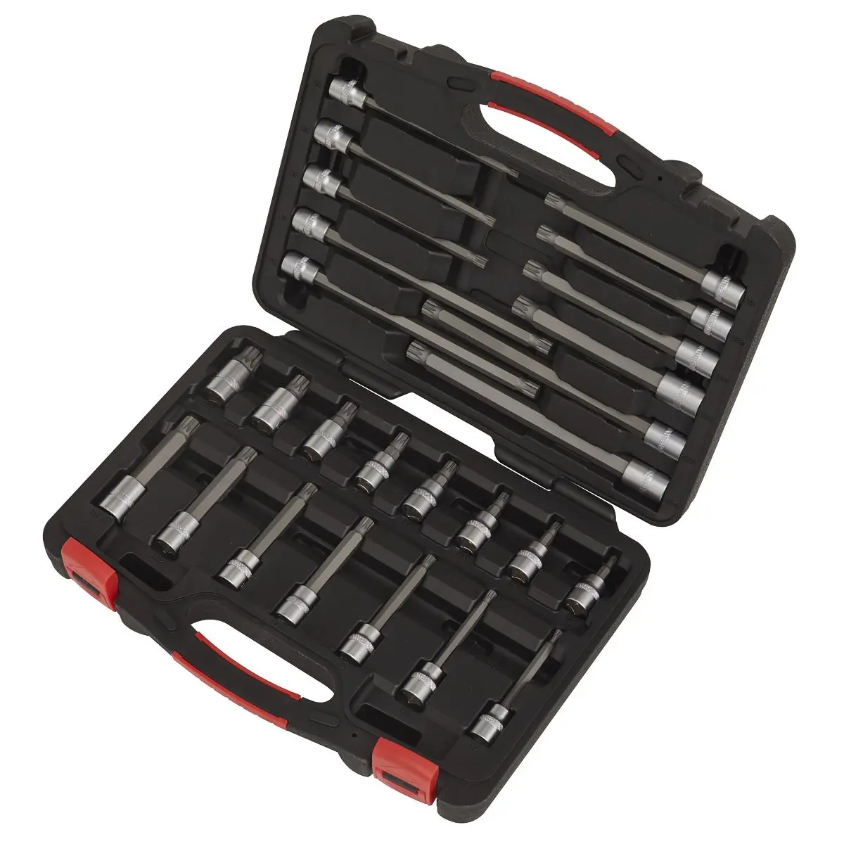 Sealey Spline Socket Bit Set 26 Piece 3/8" Drive M5-M16 Premier - Image 4