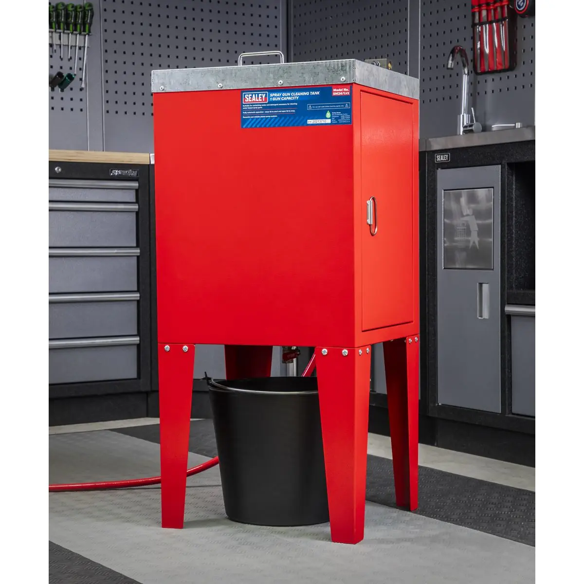 Sealey Spray Gun Cleaning Tank 1 Gun Capacity - Image 7