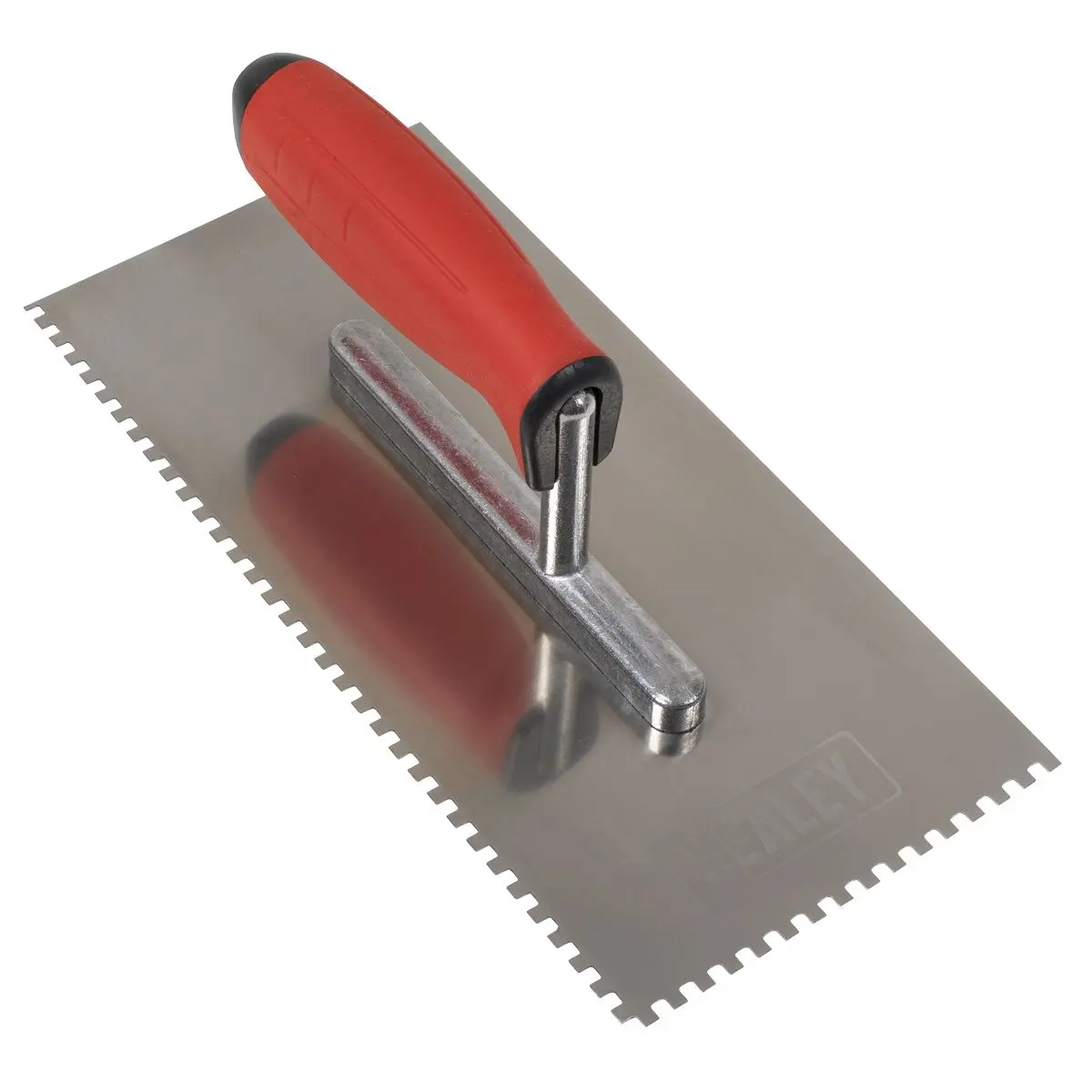 Sealey Stainless Steel 270mm Notched Trowel - Rubber Handle - 4mm