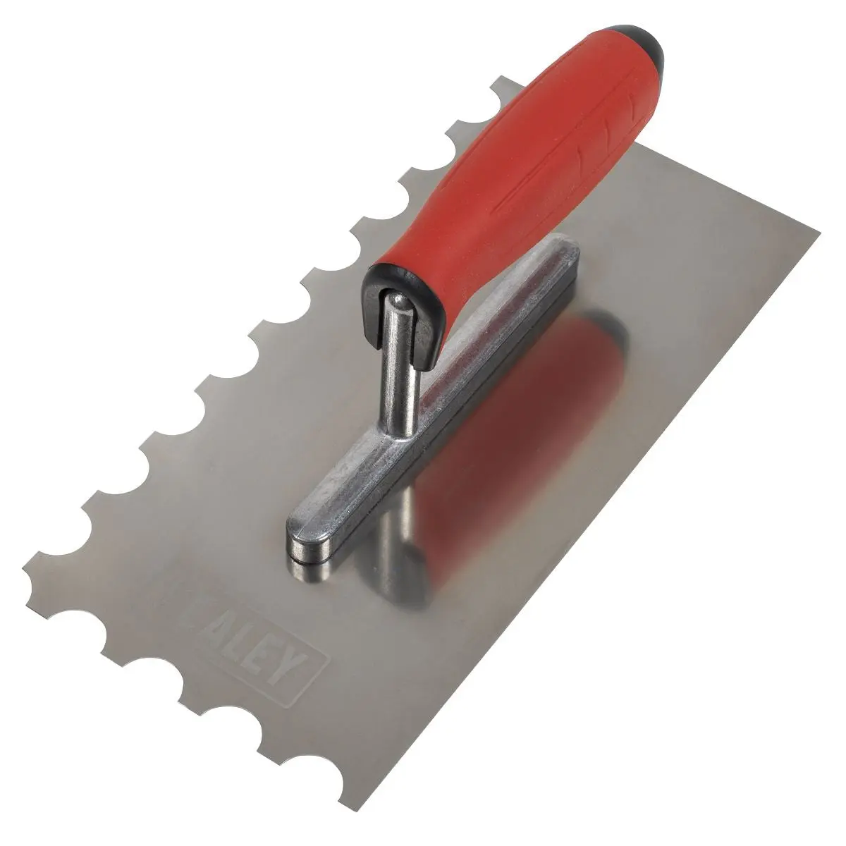 Sealey Stainless Steel 270mm Semicircle Tooth Trowel - Rubber Handle - Aluminium Foot - Image 2