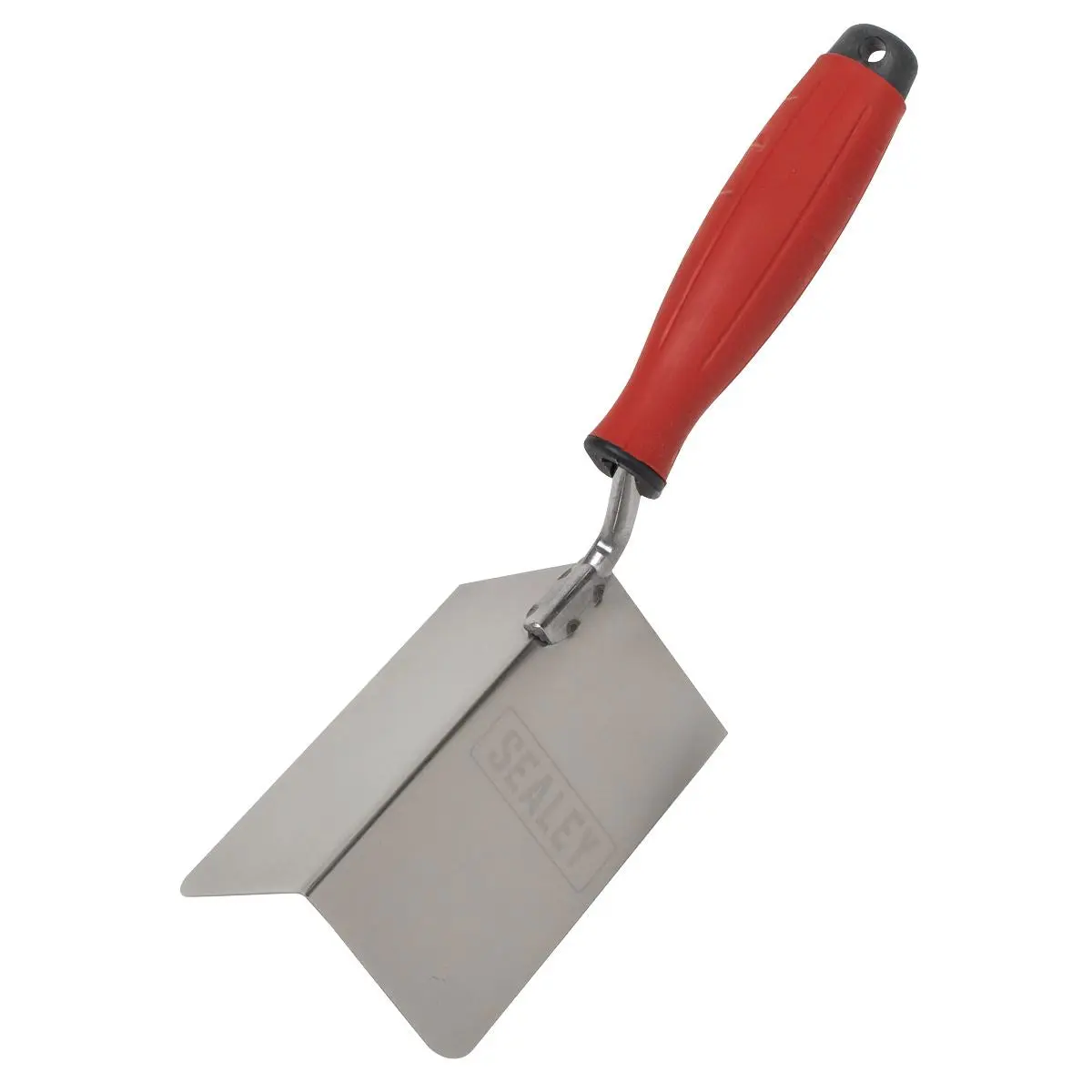 Sealey Stainless Steel External Corner Trowel - Rubber Handle - 120 x 60mm - Image 4