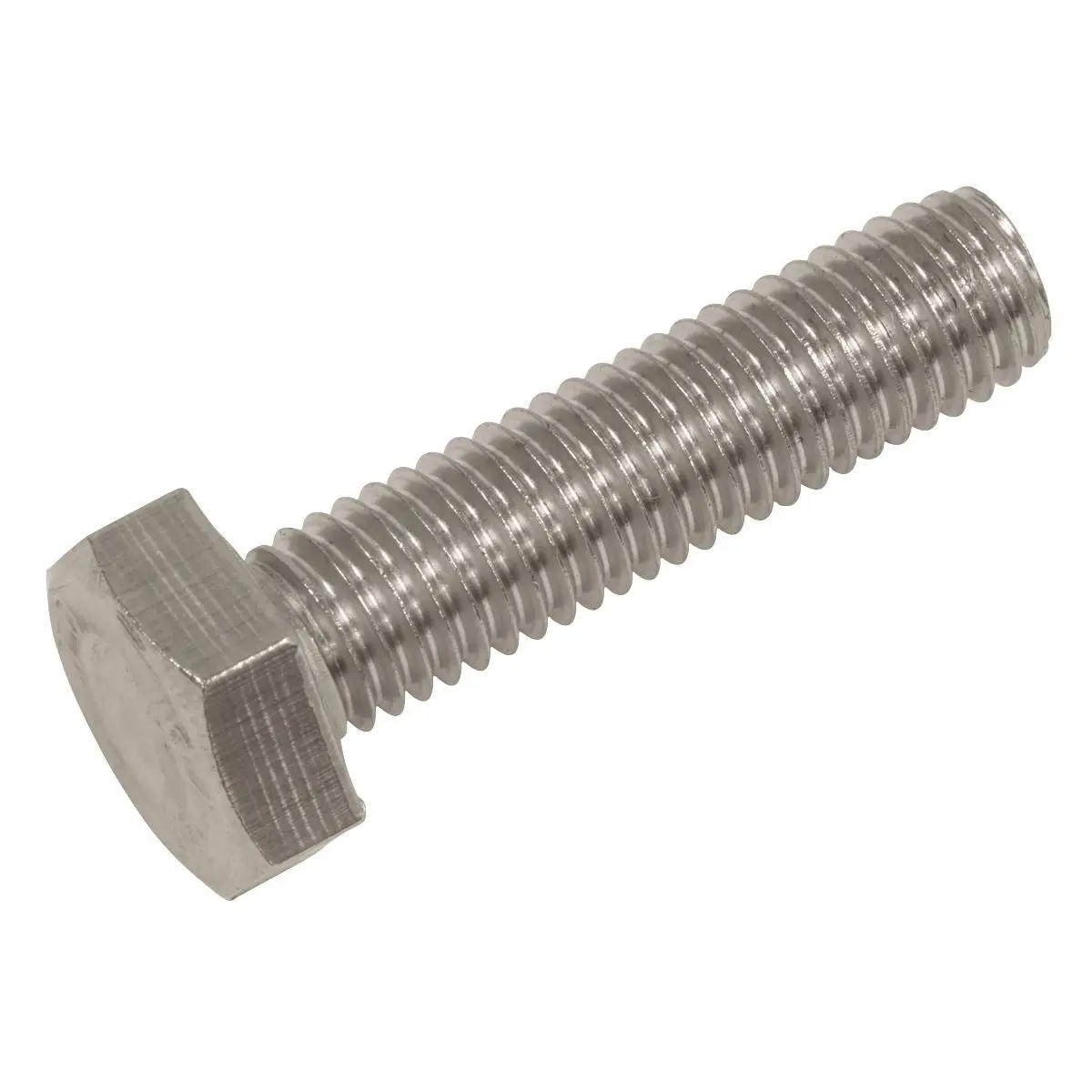 Sealey Stainless Steel Hex Head Set Screw DIN 933 - M10 X 40 A2 - Pack of 25 - Image 2