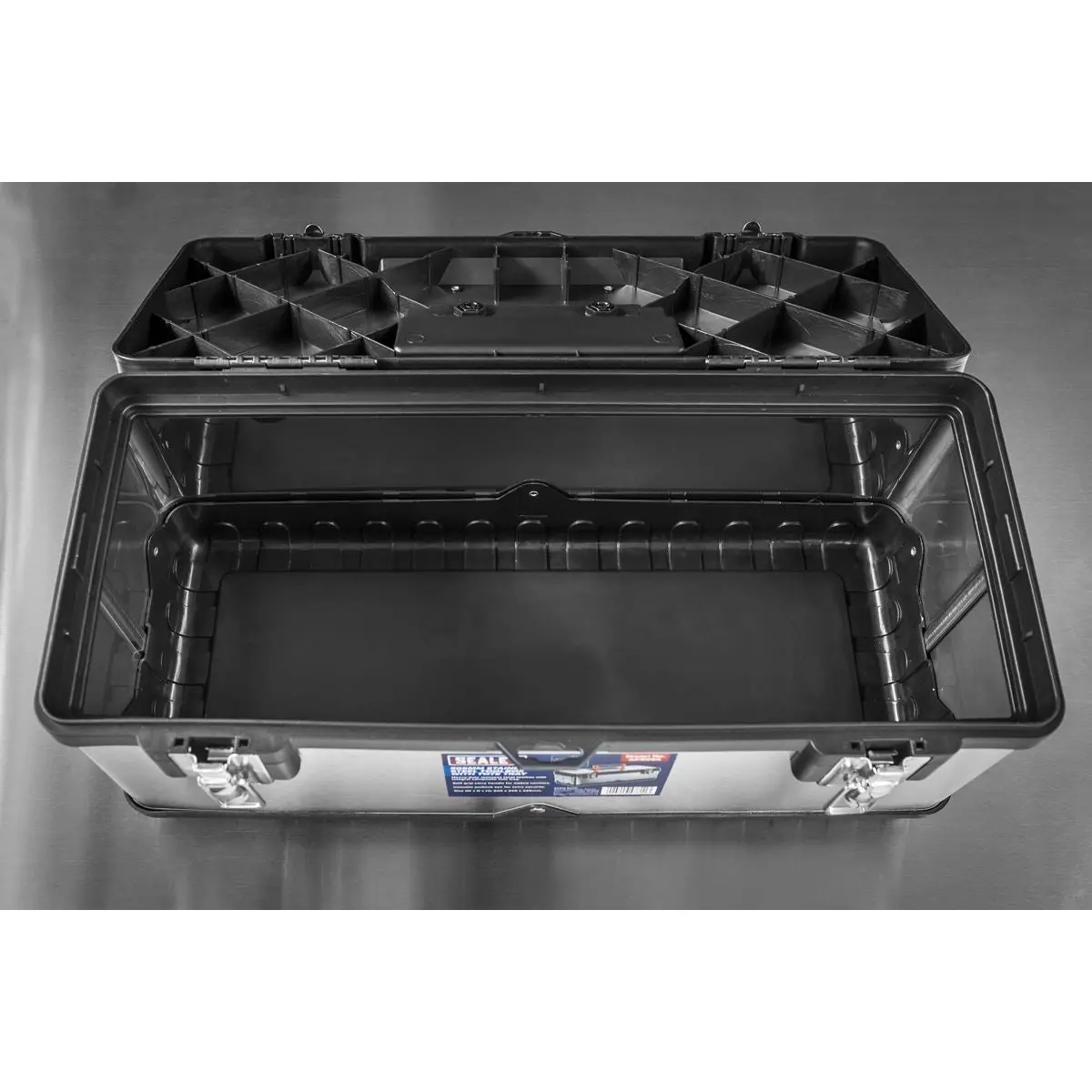 Sealey Stainless Steel Toolbox 505mm with Tote Tray - Image 3