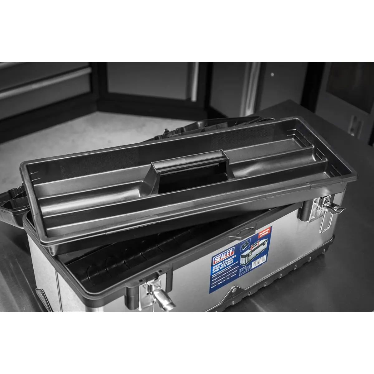 Sealey Stainless Steel Toolbox 505mm with Tote Tray - Image 5