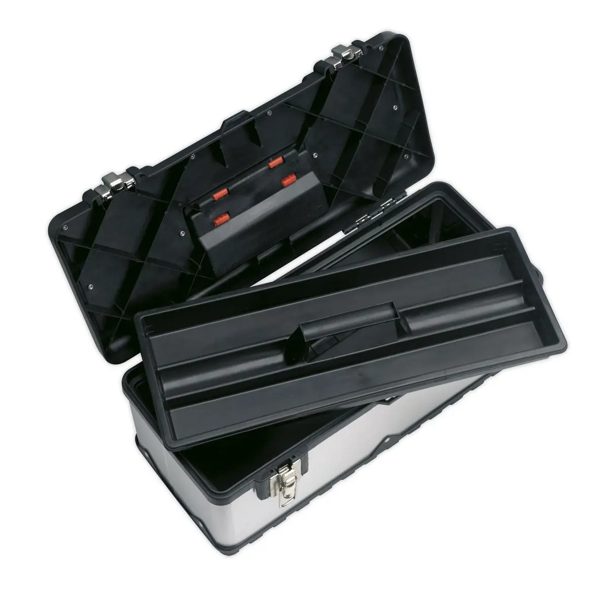 Sealey Stainless Steel Toolbox 660mm with Tote Tray - Image 2