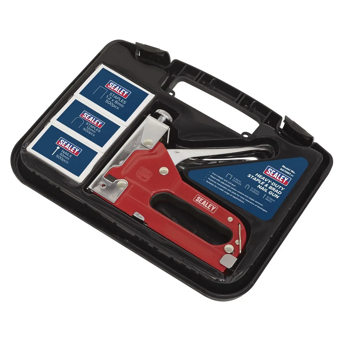 Sealey Staple & Brad Nail Gun Heavy-Duty 4-14mm - Image 4