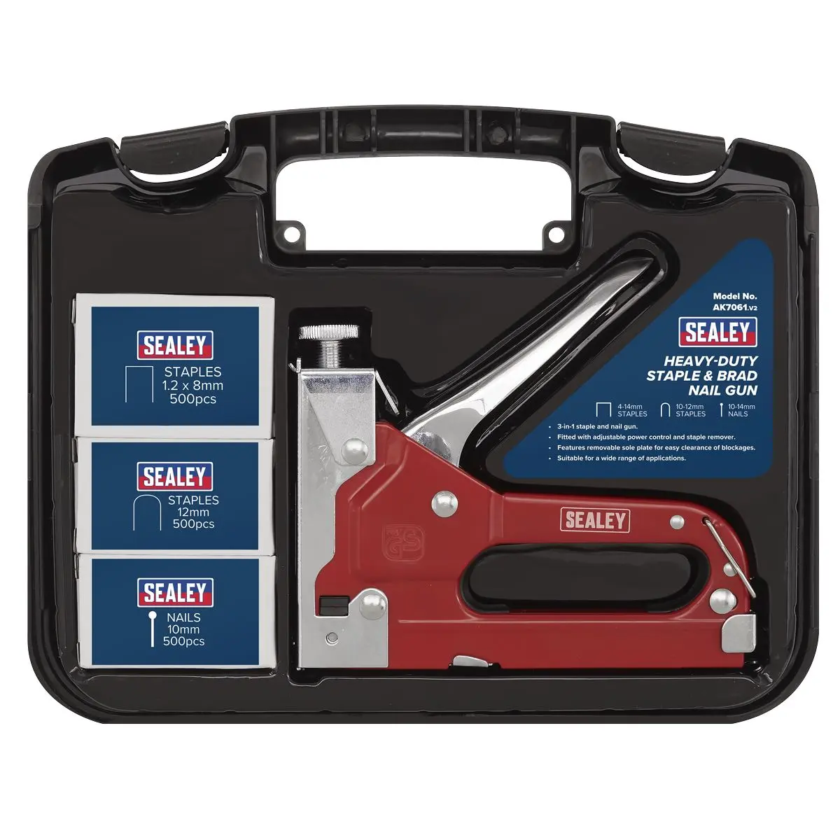 Sealey Staple & Brad Nail Gun Heavy-Duty 4-14mm - Image 5