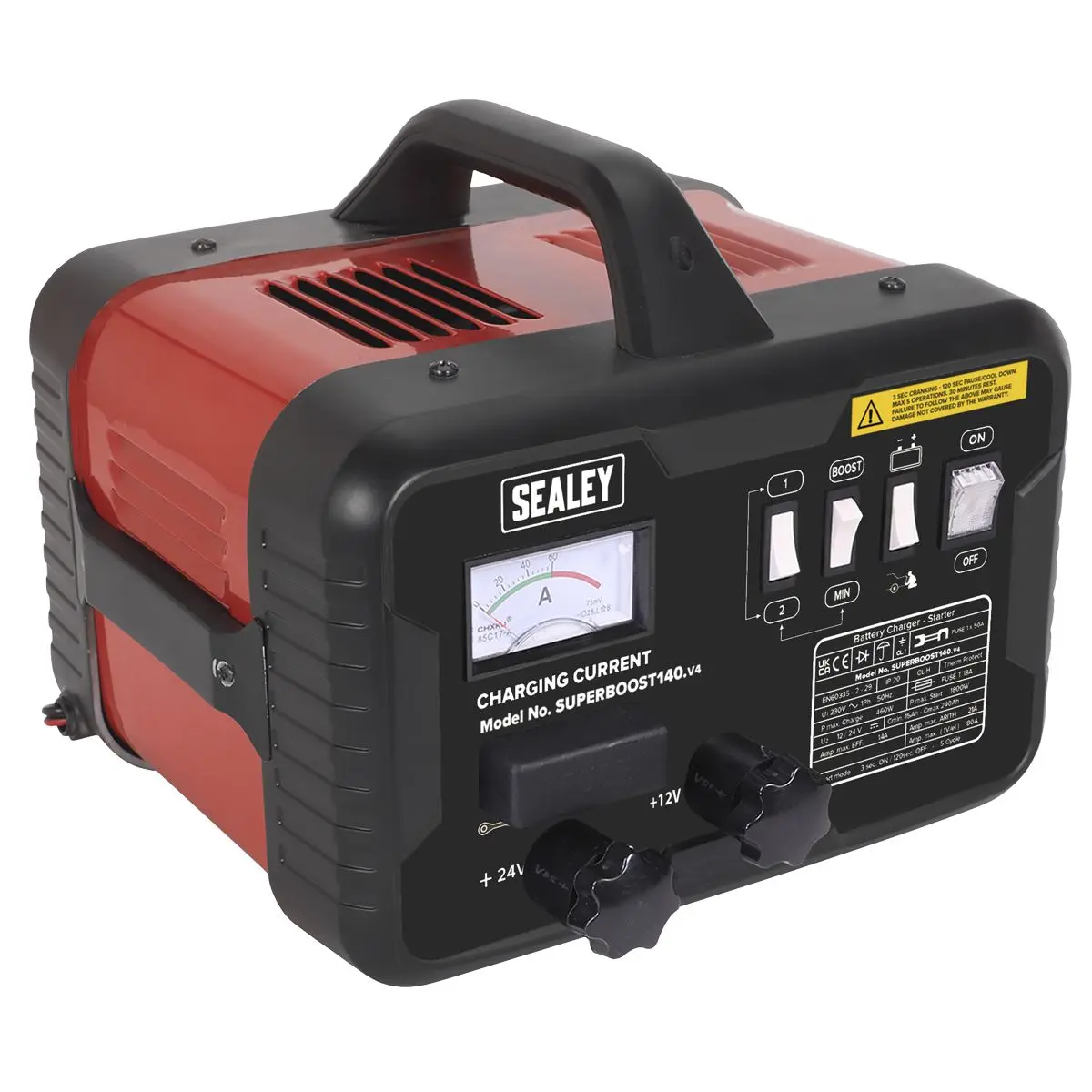 Sealey Starter/Charger 140/21A 12/24V 230V - Image 5