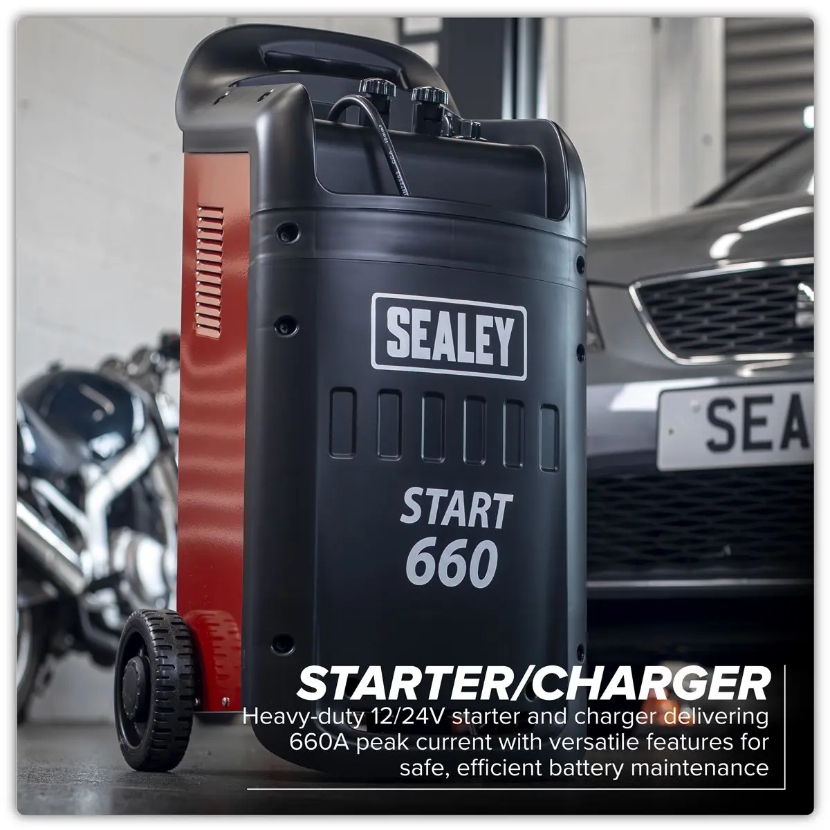 Sealey Starter/Charger 660/100A 12/24V 230V - Image 7