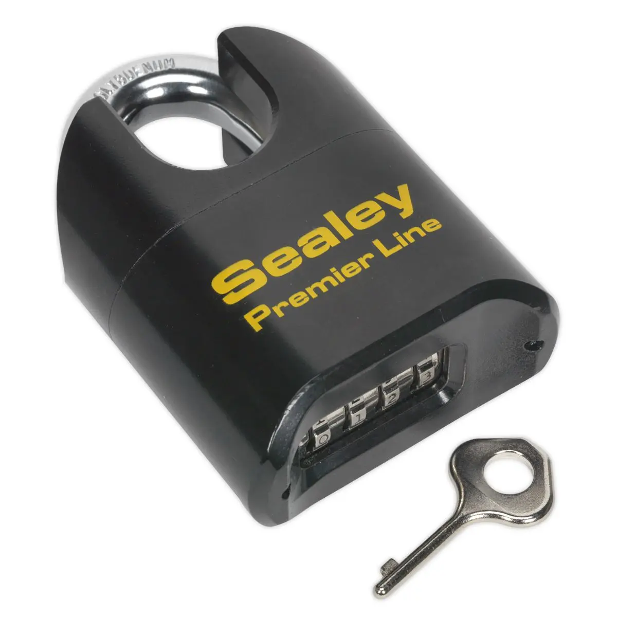 Sealey Premier Steel Body Combination Padlock Shrouded Shackle 62mm - Image 3