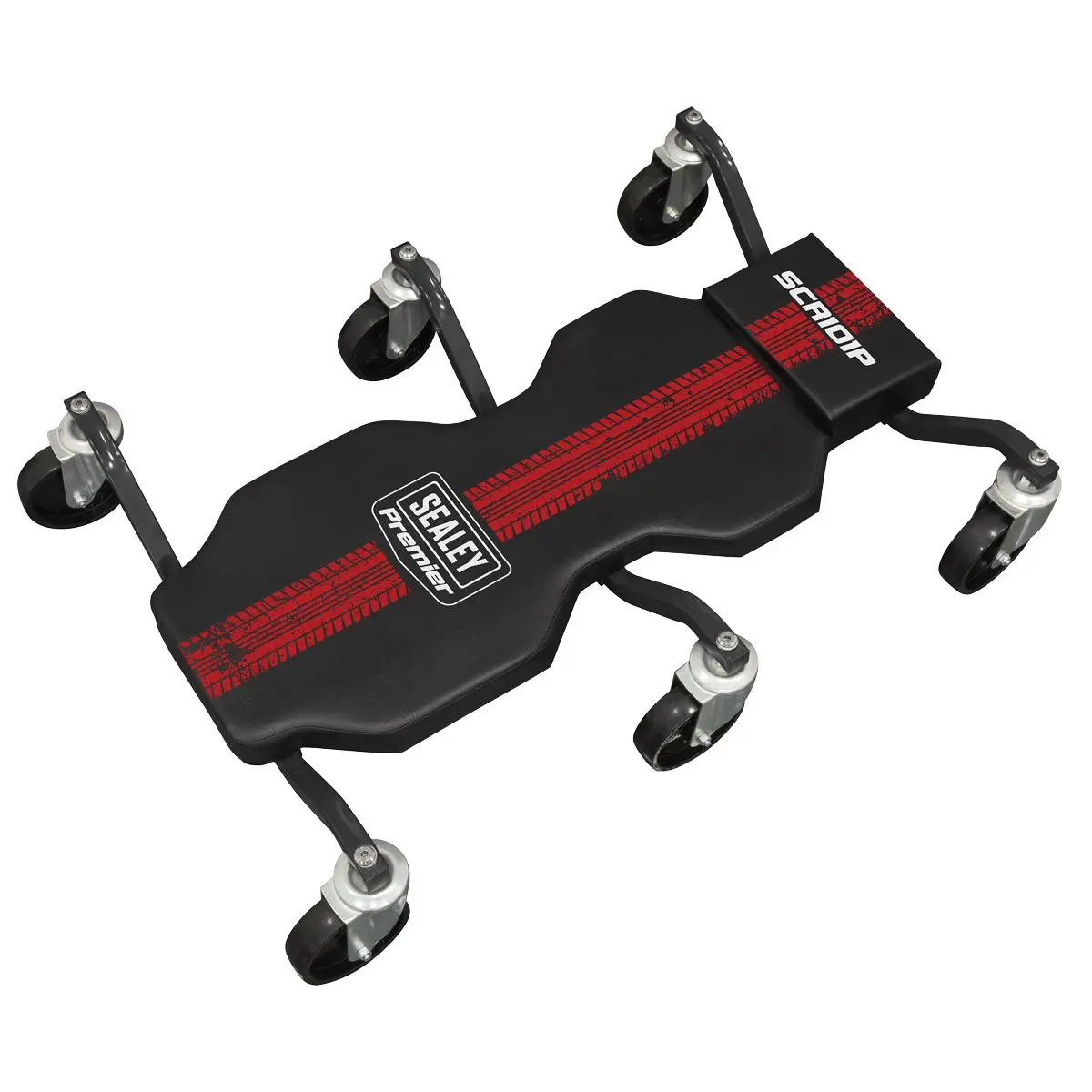 Sealey Steel Creeper with 6 Rough Ground 5" Wheels & Headrest