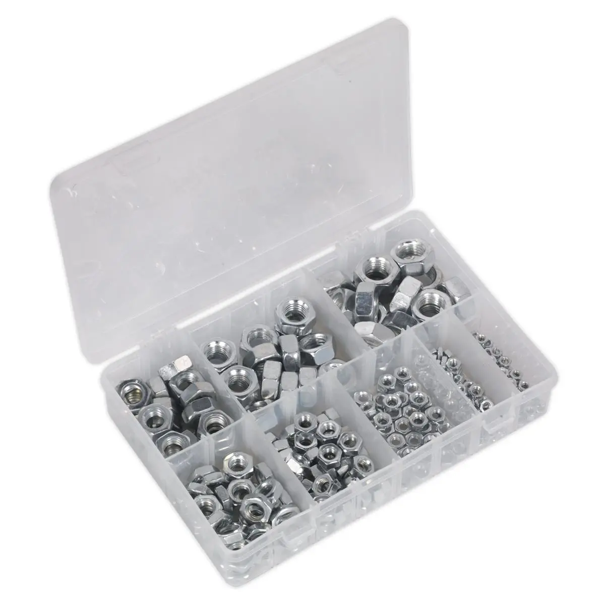 Sealey Steel Nut Assortment 255pc M4-M16 Metric - Image 2