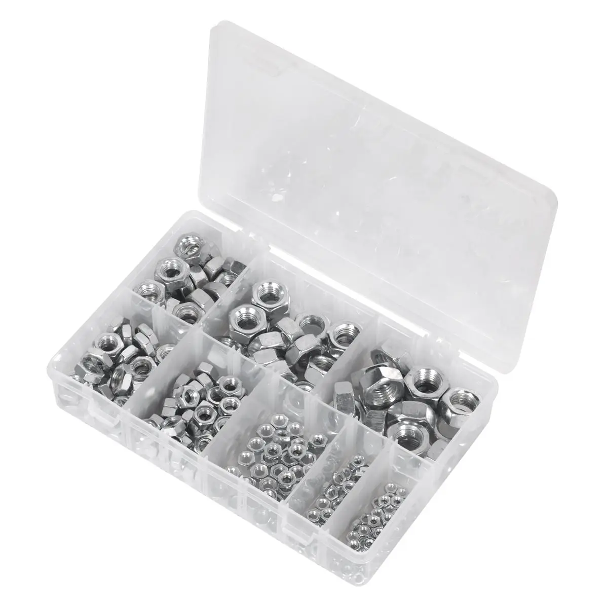 Sealey Steel Nut Assortment 255pc M4-M16 Metric - Image 3
