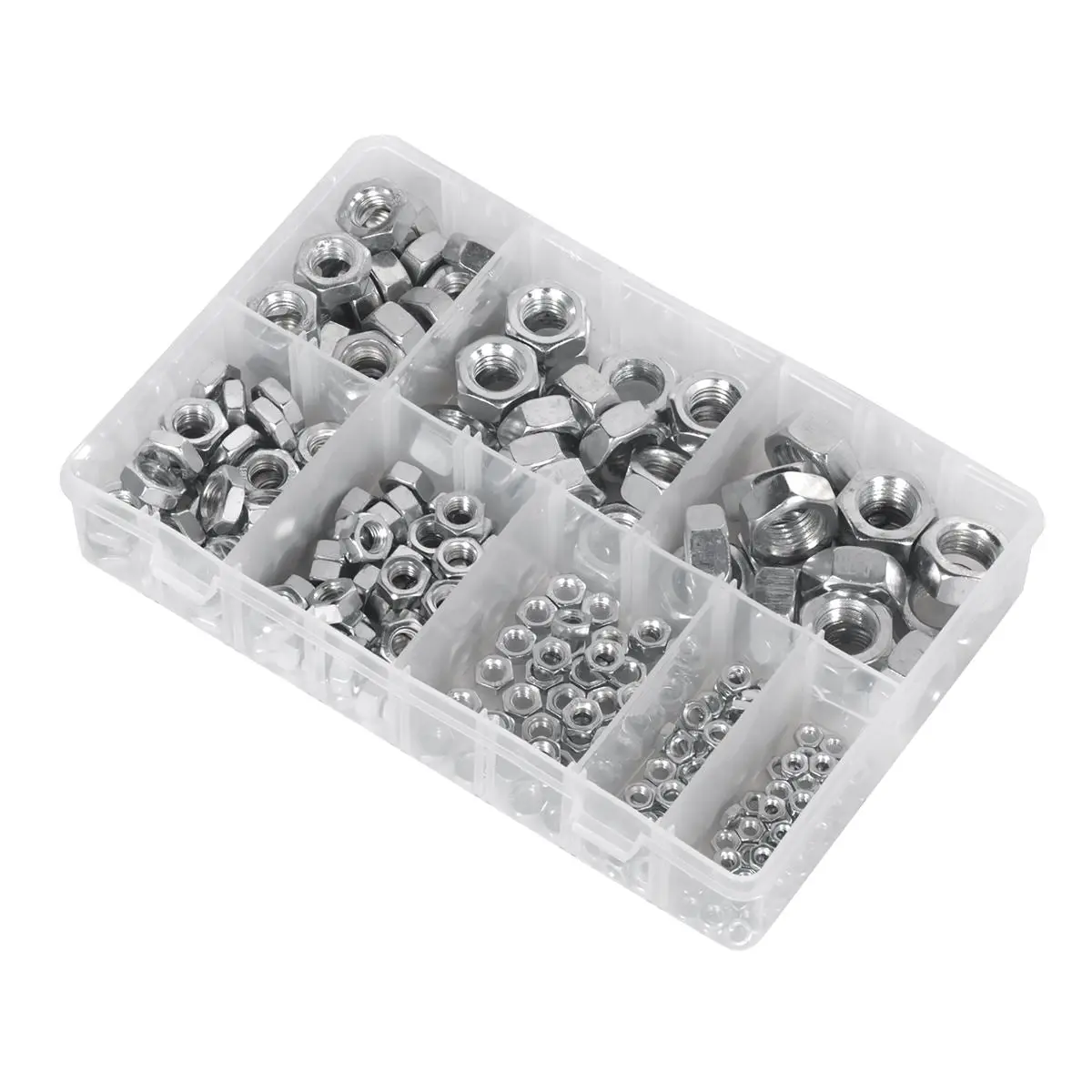 Sealey Steel Nut Assortment 255pc M4-M16 Metric - Image 6