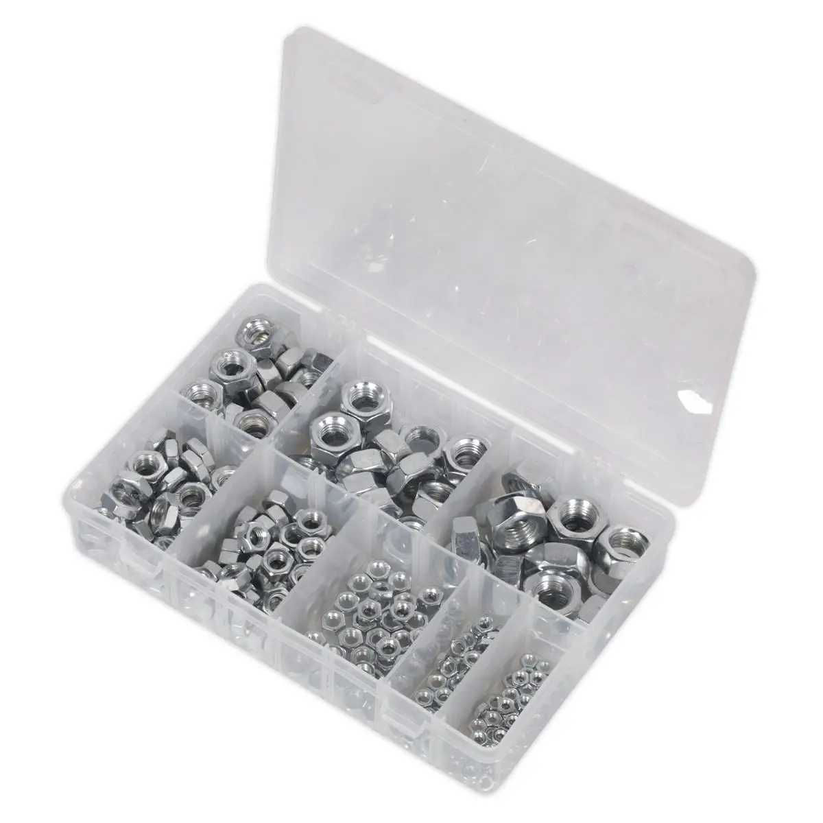 Sealey Steel Nut Assortment 255pc M4-M16 Metric - Image 9