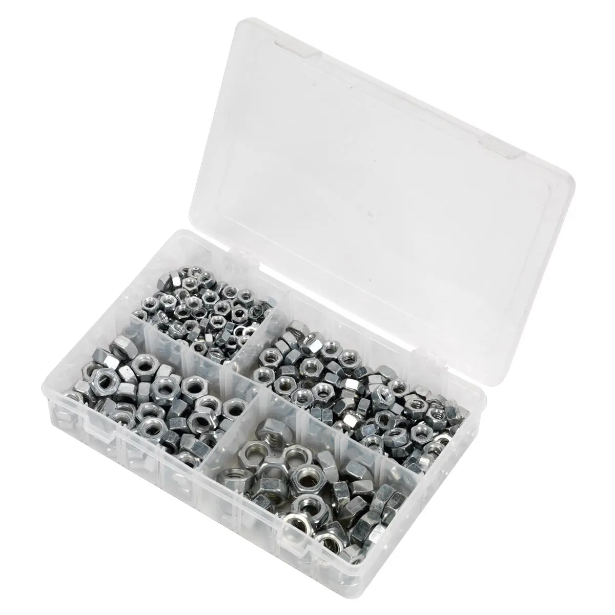 Sealey Steel Nut Assortment 320pc 1/4"-1/2"UNC - Image 4