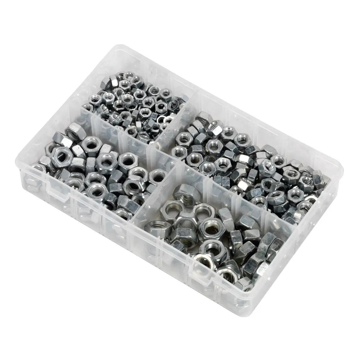 Sealey Steel Nut Assortment 320pc 1/4"-1/2"UNC - Image 7