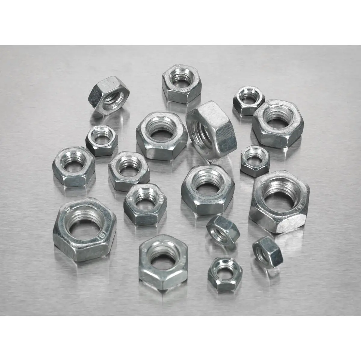 Sealey Steel Nut Assortment 320pc 1/4"-1/2"UNF - Image 2
