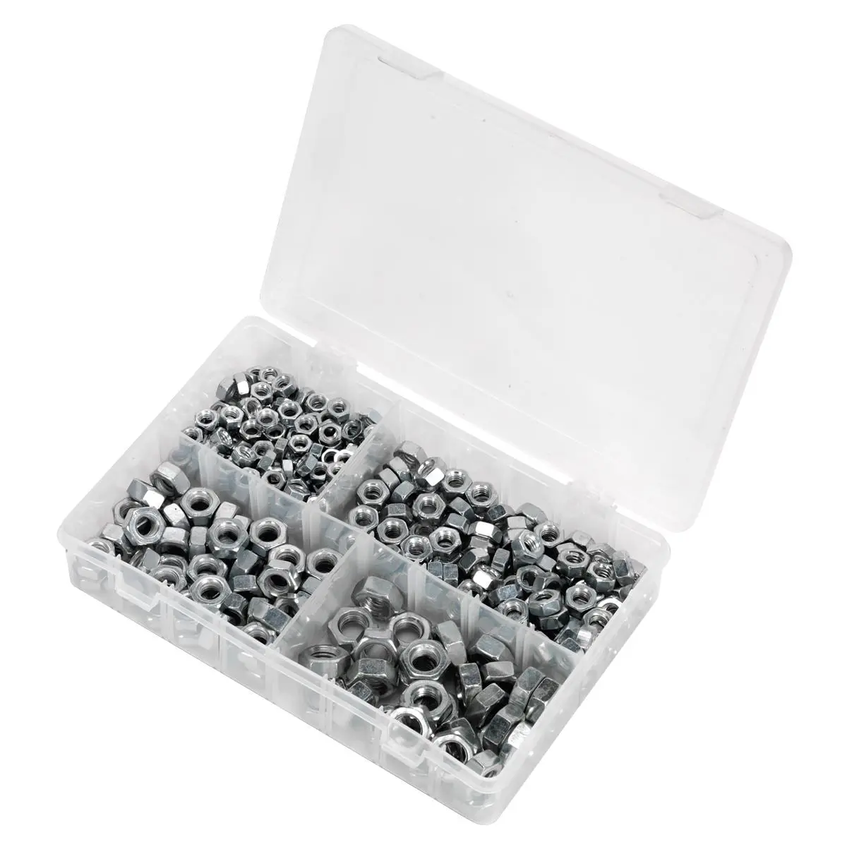 Sealey Steel Nut Assortment 320pc 1/4"-1/2"UNF - Image 3