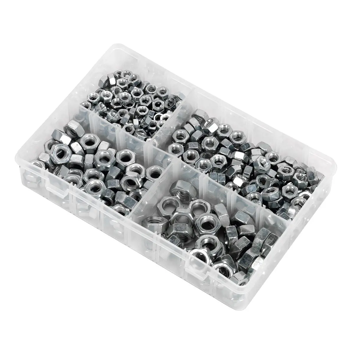 Sealey Steel Nut Assortment 320pc 1/4"-1/2"UNF - Image 6
