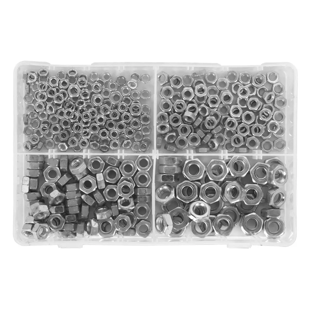 Sealey Steel Nut Assortment 370pc M5-M10 Metric - Image 4