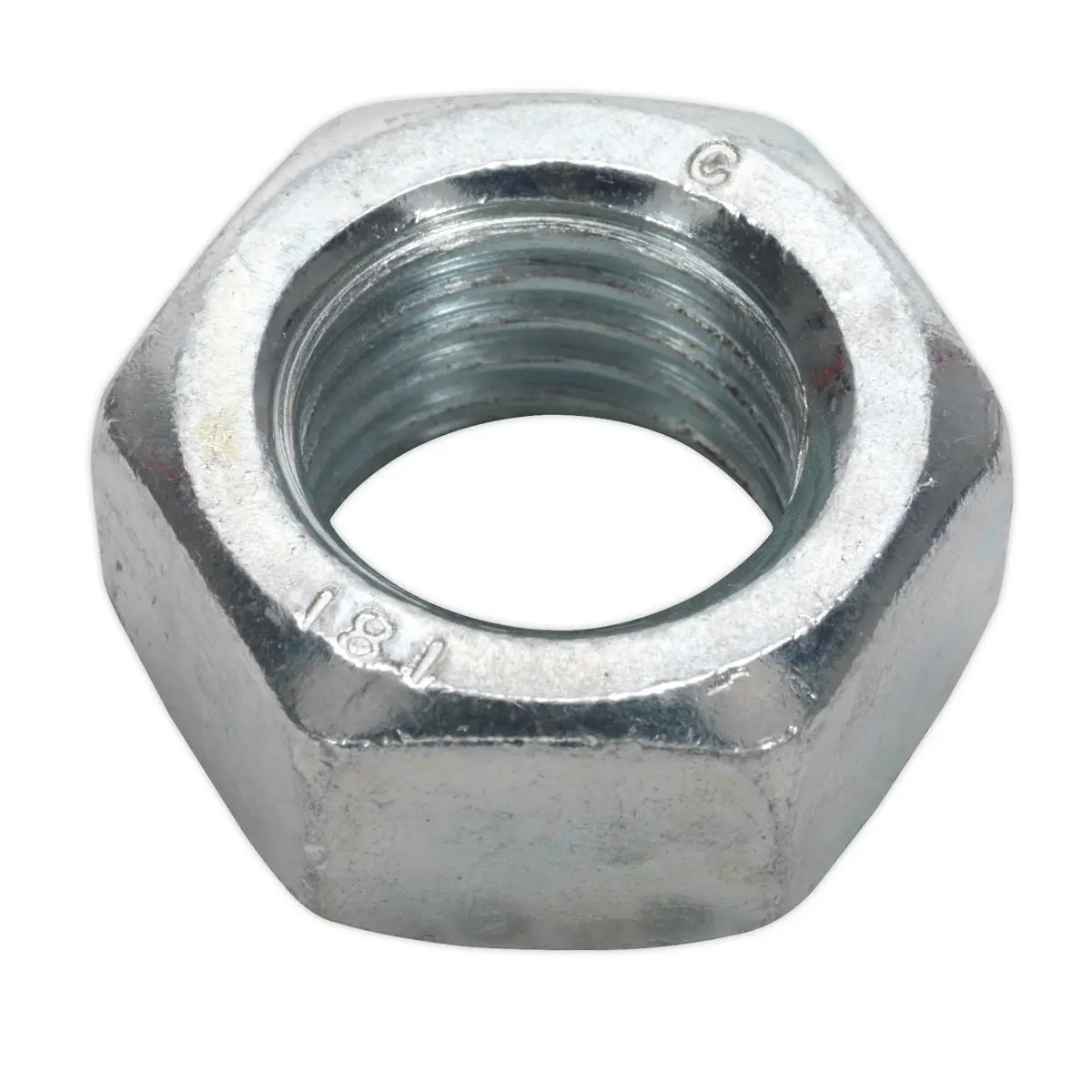 Sealey Steel Nut DIN 934 - M20 Zinc Pack of 10