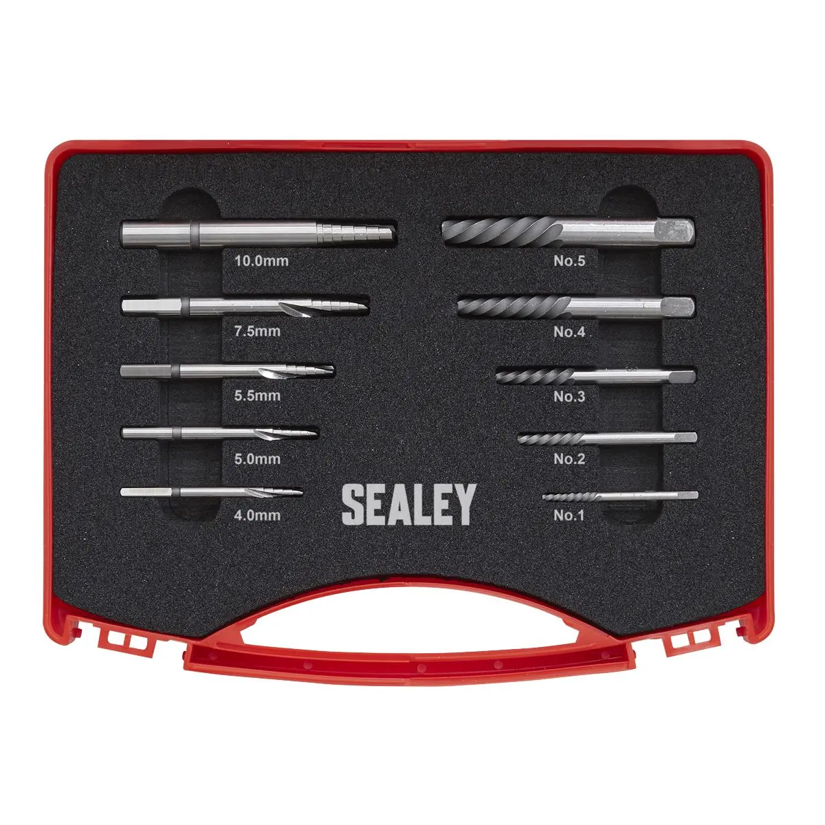 Sealey Step Drill Screw/Bolt Extractor Set 10pc - Image 2