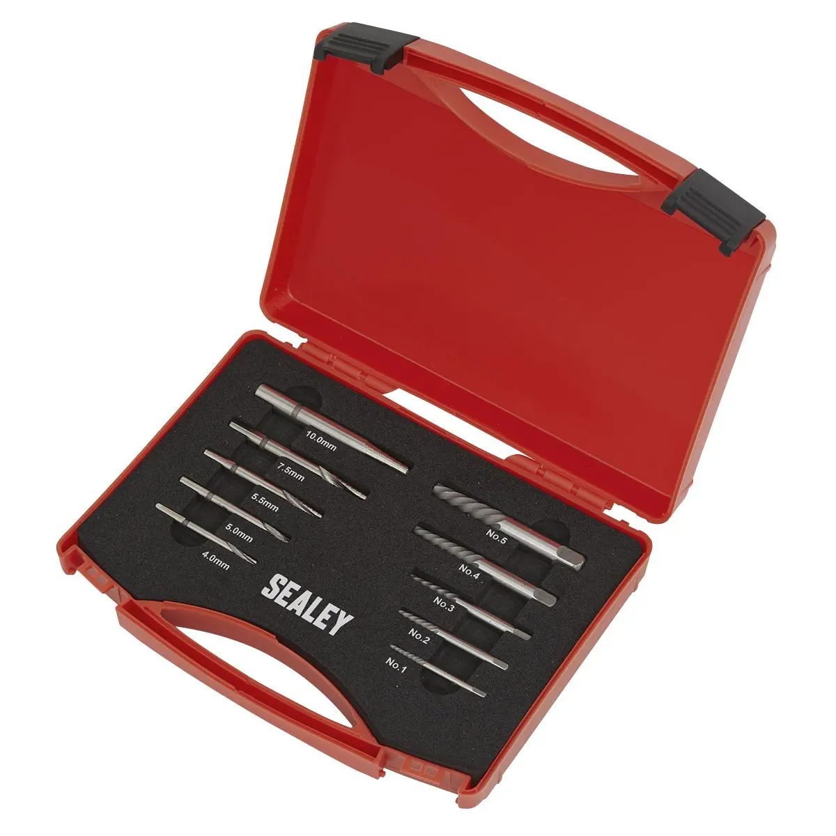 Sealey Step Drill Screw/Bolt Extractor Set 10pc - Image 6