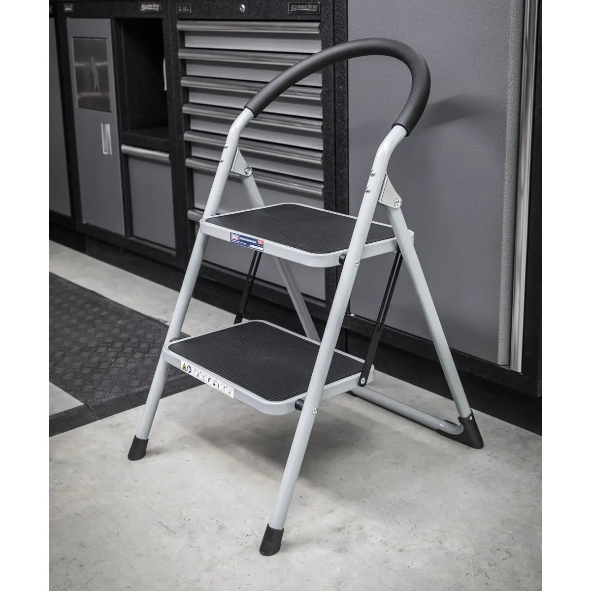 Sealey Step Stool 2-Tread 150kg Capacity EN14183 - Image 6