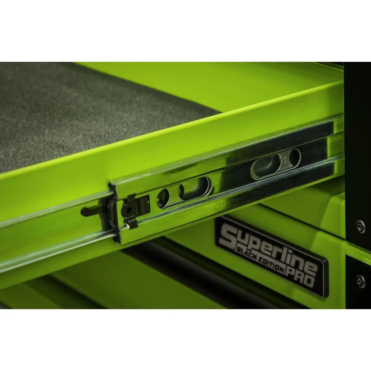 Sealey Superline Pro 15 Drawer 1549mm Mobile Trolley with Wooden Worktop and Hutch and 2 Drawer Riser - Image 5