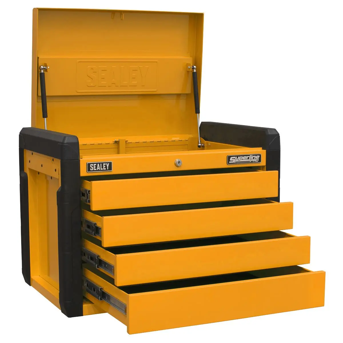 Sealey Superline Pro 4-Drawer Push-to-Open Topchest with Ball-Bearing Slides - Orange - Image 4