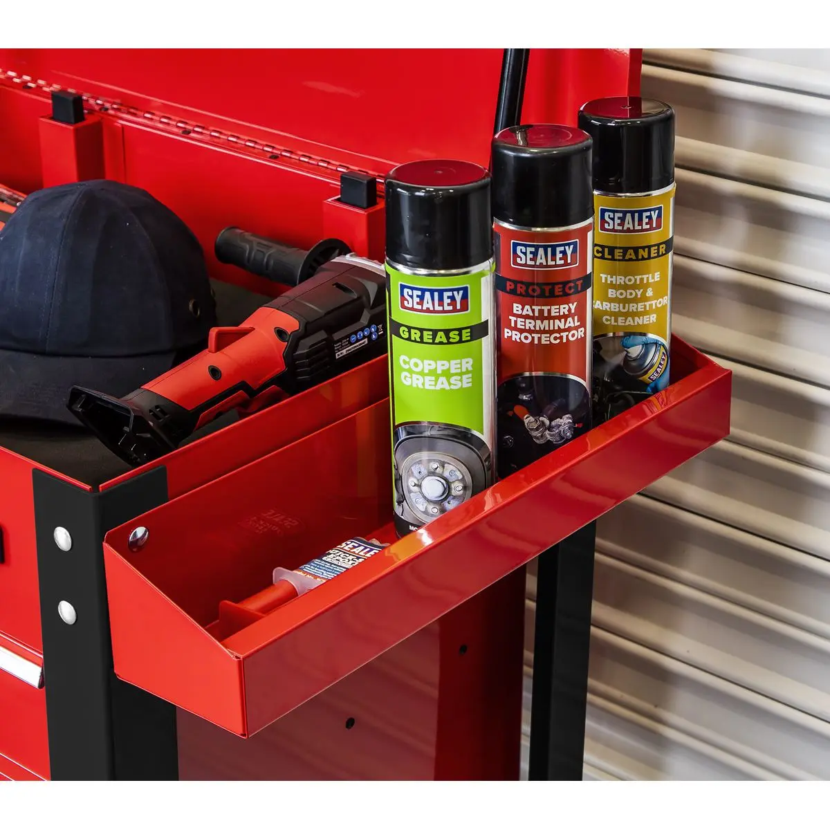 Sealey Superline Pro Heavy-Duty Mobile Tool & Parts Trolley with 5 Drawers & Lockable Top - Image 12