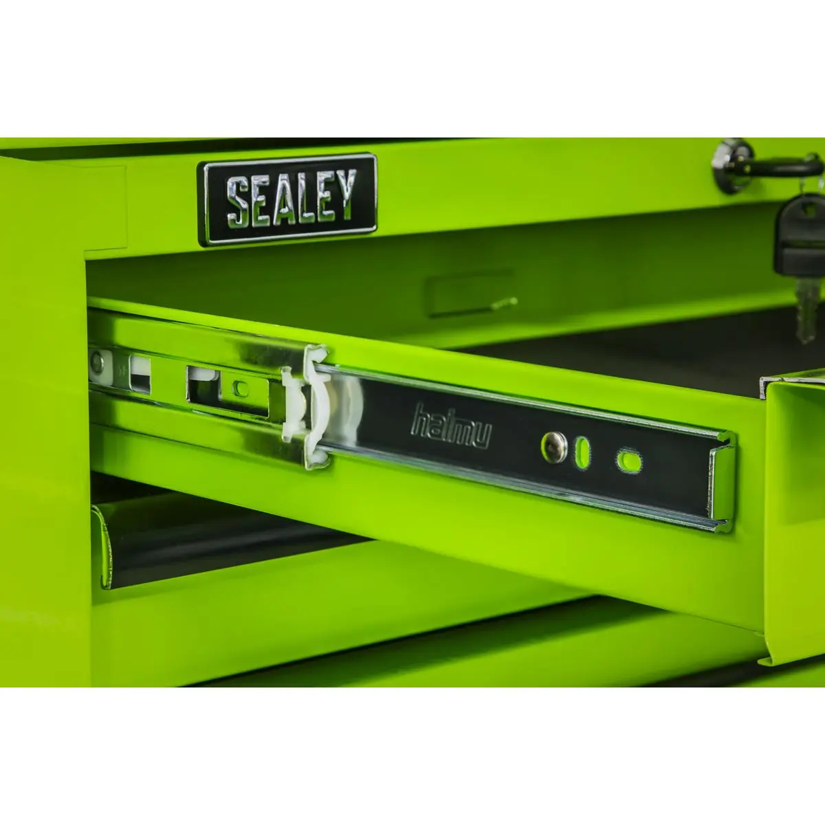 Sealey Superline Pro Mid-Box Tool Chest 2 Drawer with Ball-Bearing Slides - Green/Black - Image 5