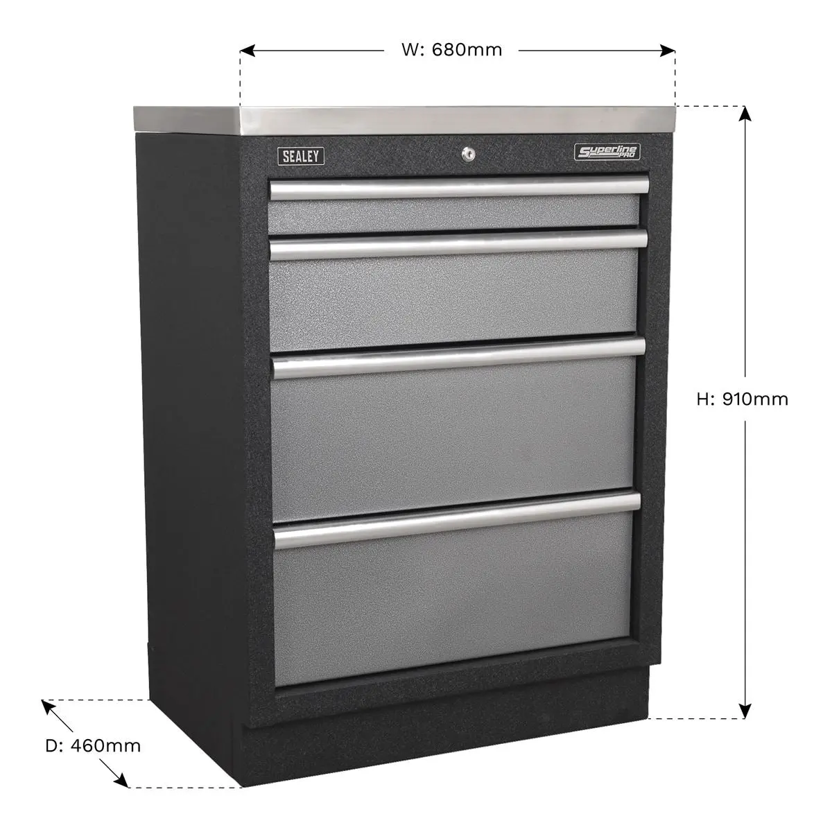 Sealey Superline Pro Modular 4 Drawer Cabinet 680mm - Image 9